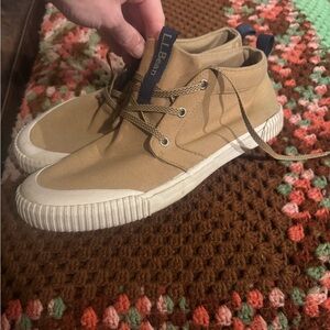 L.L. Bean Men's Beige High-Top Sneakers